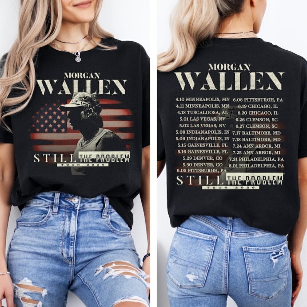 Wallen Still The Problem Tour 2026 Concert Style Graphic Front Back T Shirt .